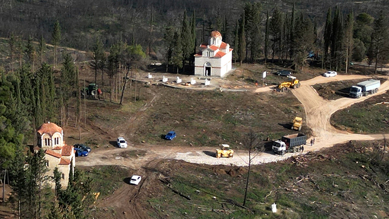 Οι προετοιμασίες για την ταφή του τέως βασιλιά Κωνσταντίνου από drone